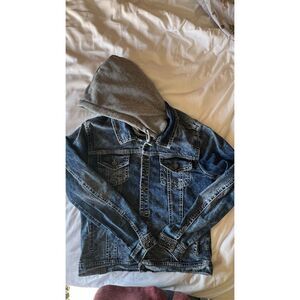 BKE Buckle Bradley Hooded Stretch Denim Jean Jacket BKE Size Large